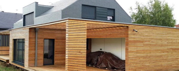 l’extension de maison à ossature en bois
